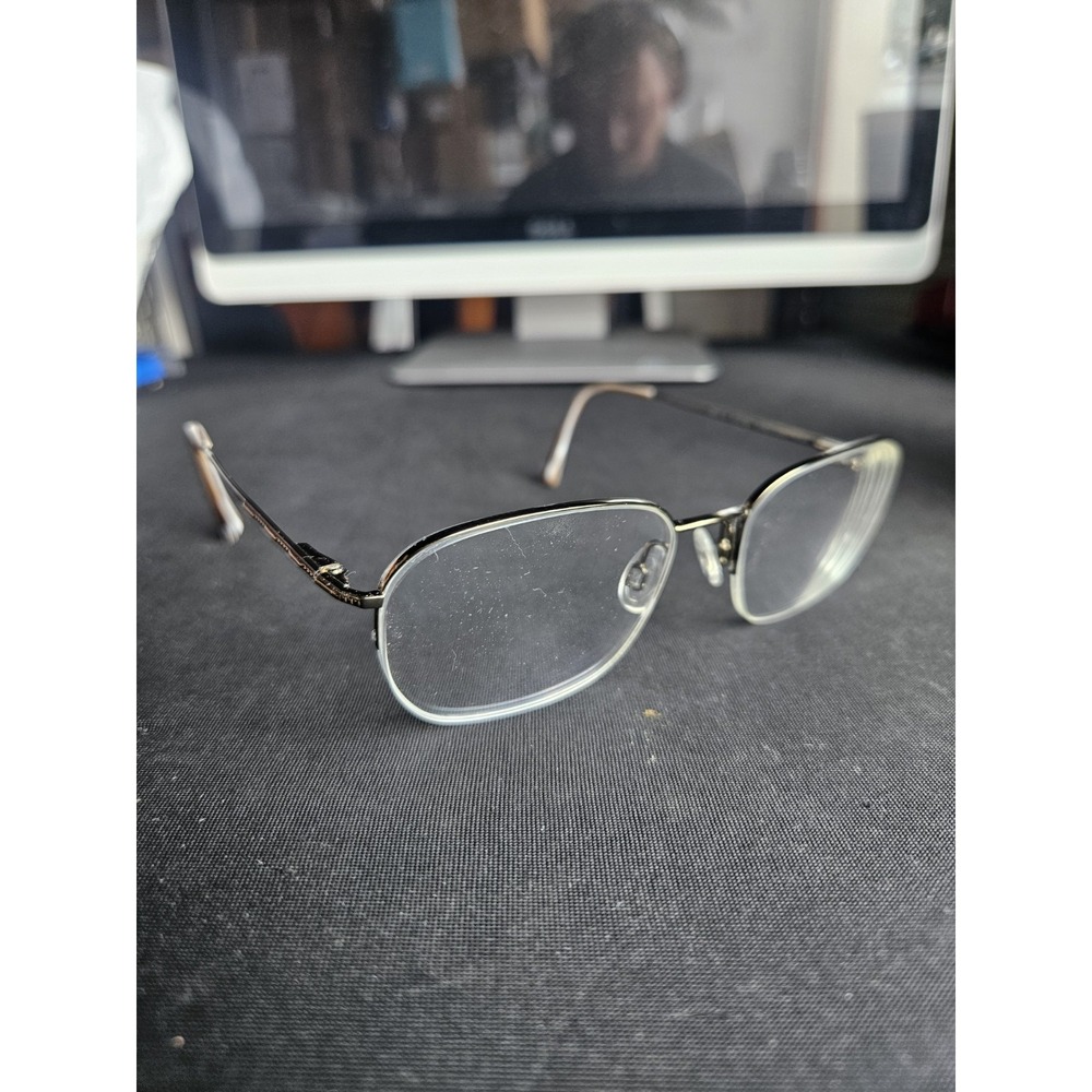 Charmant CHB178 BR Titanium Eyeglasses Frames 53-19-145 Brown Rectangle Japan